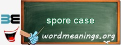 WordMeaning blackboard for spore case